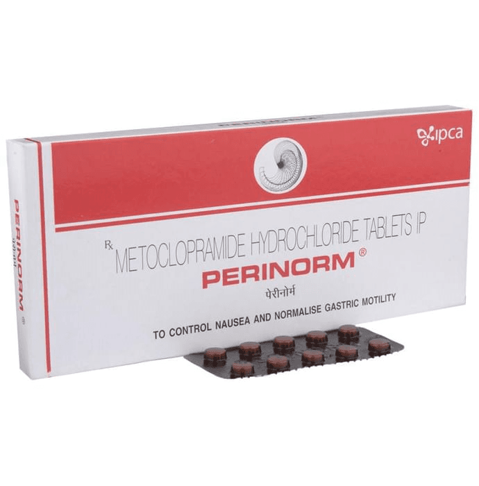 Perinorm Tablet – Metoclopramide (10mg) by Ipca Laboratories Ltd — photo 1 of 6