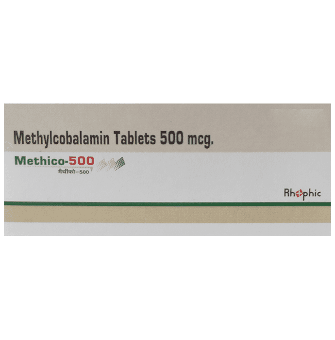 Methico 500 Tablet – Methylcobalamin (500mg) 500 mg by Rhophic Health Care — photo 1 of 4