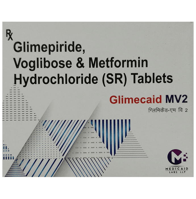 Glimecaid MV 2 Tablet SR – Glimepiride (2mg) 2 mg by Medicaid Labs LLP — photo 1 of 2