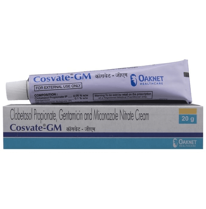 Cosvate-Gm Cream – Clobetasol (0.05% w/w) by Oaknet Healthcare Pvt Ltd — photo 1 of 4