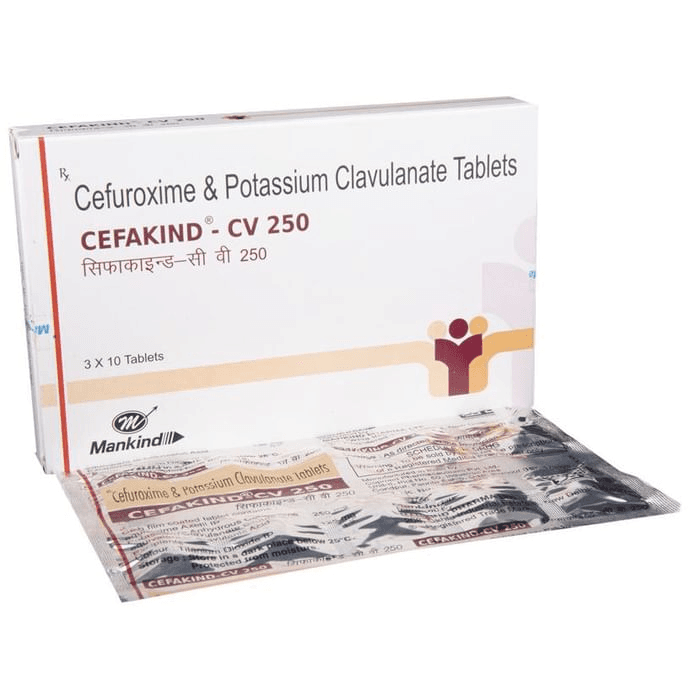Cefakind-CV 250 Tablet – Cefuroxime (250mg) 250 mg by Mankind Pharma Ltd — photo 1 of 5