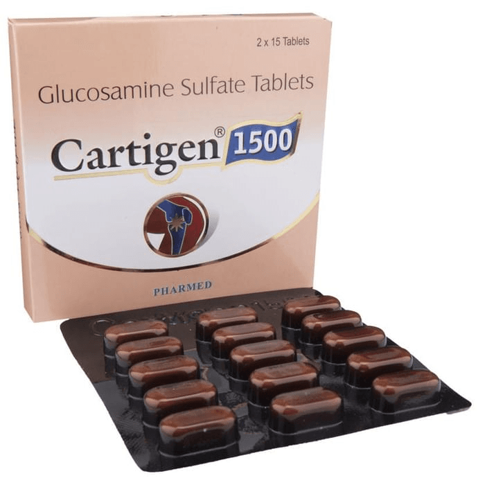 Cartigen 1500 Tablet – Glucosamine (1500mg) 1500 mg by Pharmed Ltd — photo 1 of 6