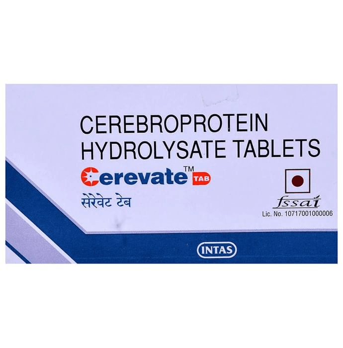 Cerevate 90mg Tablet – Cerebroprotein Hydrolysate (90mg) 90 mg by Intas Pharmaceuticals Ltd — photo 1 of 4
