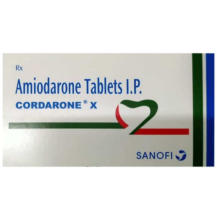 Cordarone X Tablet – Amiodarone (200mg) by Emcure Pharmaceuticals Ltd — photo 1 of 4