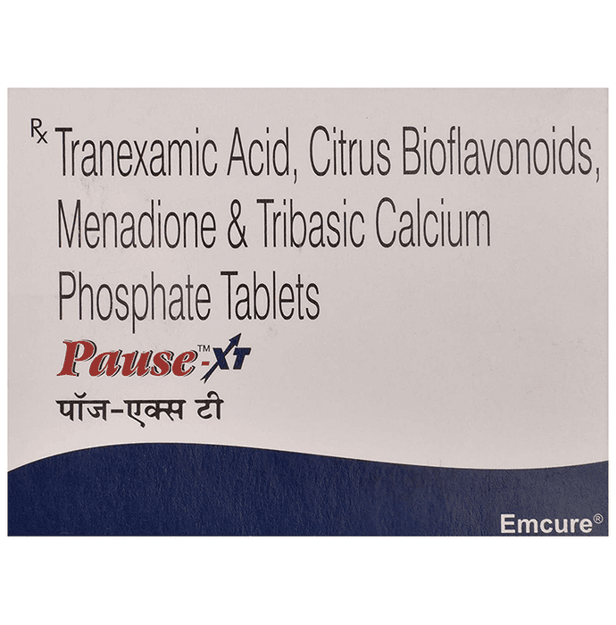 Pause-XT Tablet – 647b5a31-d30c-423d-8228-db52ac749ba2 by Emcure Pharmaceuticals Ltd — photo 1 of 5