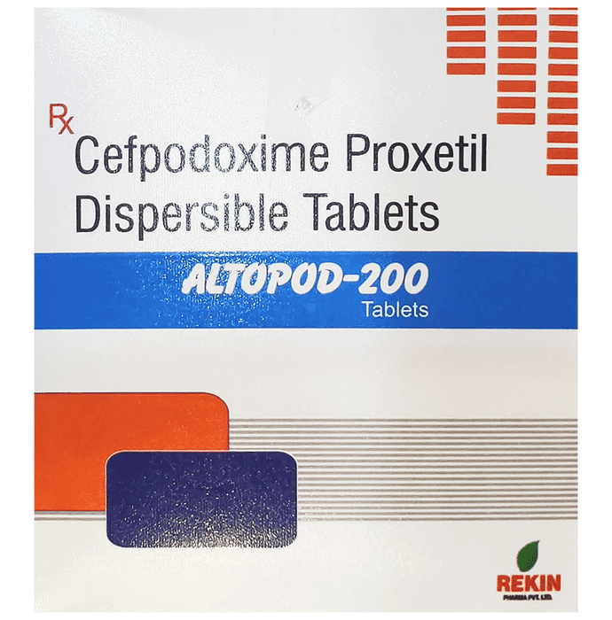 Altopod 200 Tablet – Cefpodoxime Proxetil (200mg) 200 mg by Rekin Pharma Pvt. Ltd. — photo 1 of 2
