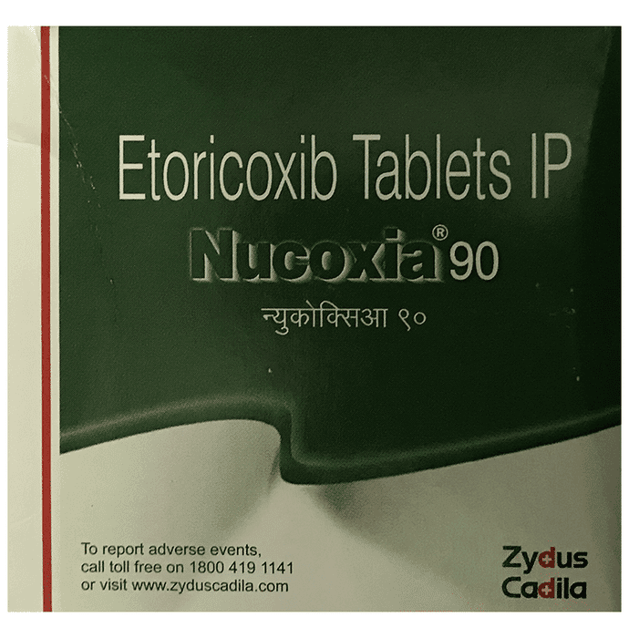 Nucoxia 90 Tablet – Etoricoxib (90mg) 90 mg by Zydus Cadila — photo 1 of 2