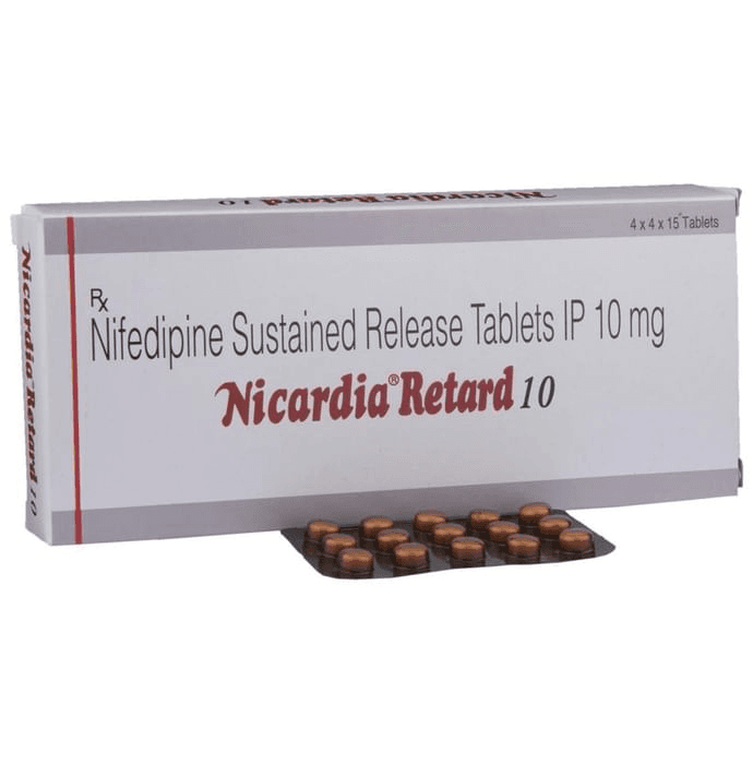 Nicardia Retard 10 Tablet SR – Nifedipine (10mg) 10 mg by J B Chemicals and Pharmaceuticals Ltd — photo 1 of 6