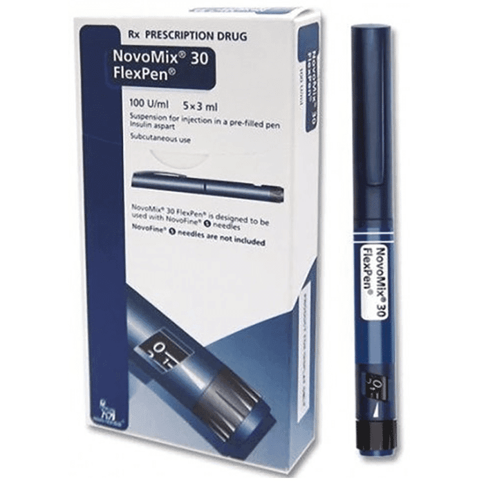 Novomix 30 Flexpen 100IU/ml – Insulin Aspart (30%) 100 iu by Novo Nordisk India Pvt Ltd — photo 1 of 3