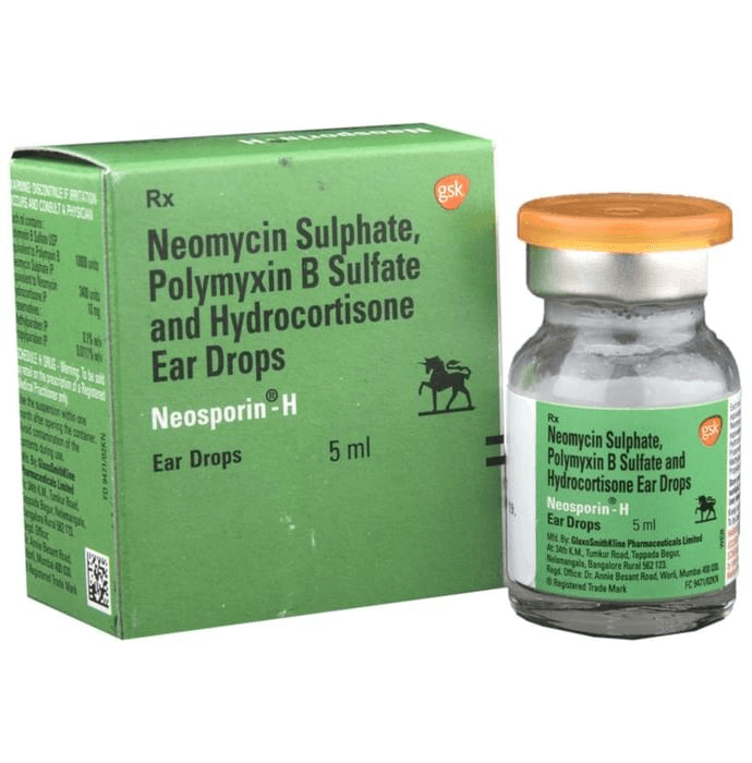 Neosporin H Ear Drop – 8877646c-6874-4c75-beac-aeffc2d5d297 by Glaxo SmithKline Pharmaceuticals Ltd — photo 1 of 5