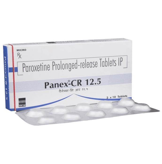 Panex-CR 12.5 Tablet – Paroxetine (12.5mg) 12.5 mg by Micro Labs Ltd — photo 1 of 6