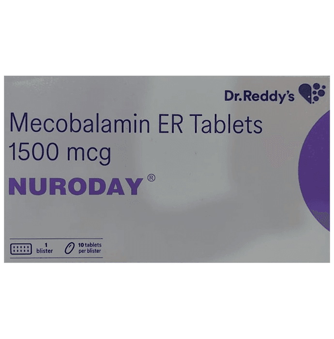 Nuroday Tablet ER – Methylcobalamin (1500mcg) by Dr Reddy's Laboratories Ltd — photo 1 of 4