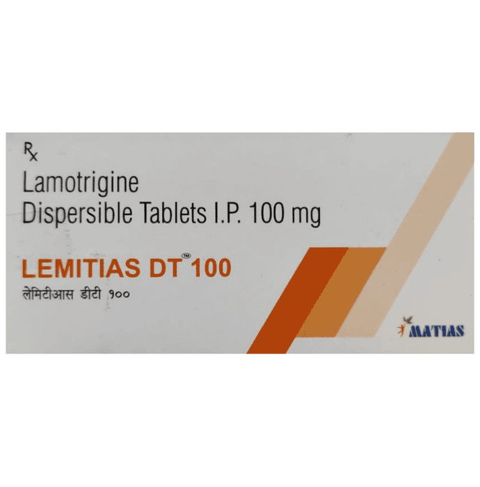 Lemitias DT 100 Tablet – Lamotrigine (100mg) 100 mg by Matias Healthcare Pvt Ltd — photo 1 of 2