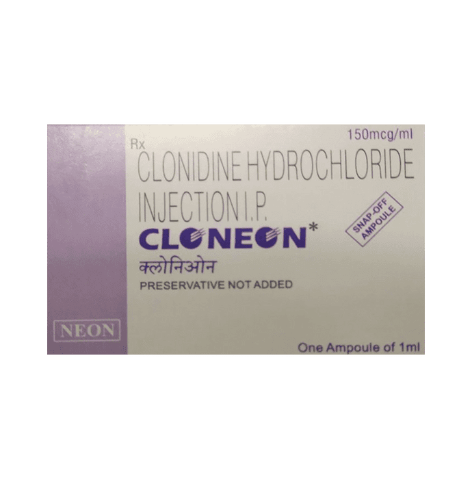 Cloneon Injection – Clonidine (150mcg) by Neon Laboratories Ltd