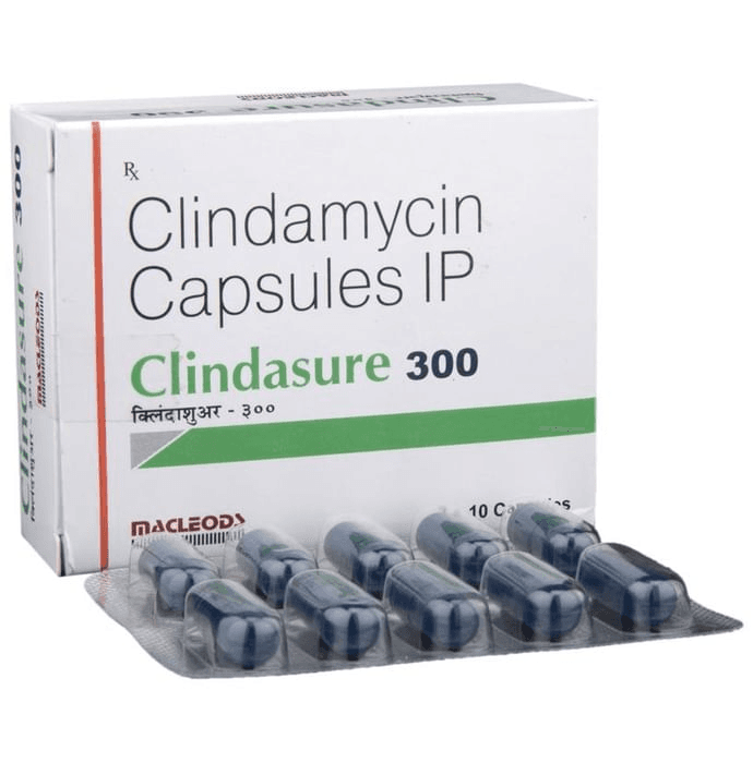 Clindasure 300 Capsule – Clindamycin (300mg) 300 mg by Macleods Pharmaceuticals Pvt Ltd — photo 1 of 6