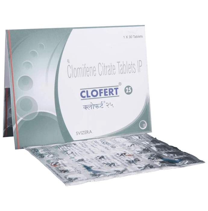 Clofert 25 Tablet – Clomiphene (25mg) 25 mg by Maneesh Pharmaceuticals Ltd — photo 1 of 5