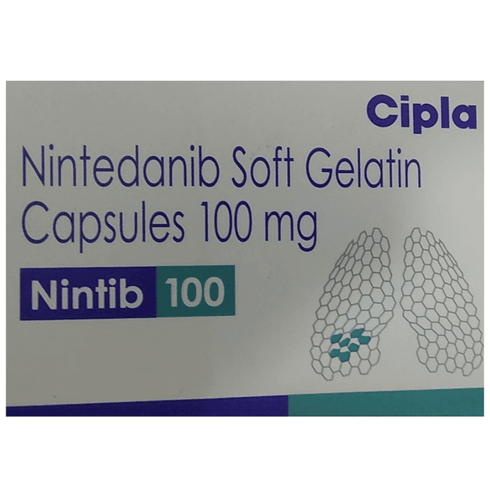 Nintib 100 Soft Gelatin Capsule – a2598fa3-91e9-47a6-94b3-102e88fc53fb by Cipla Ltd — photo 1 of 3