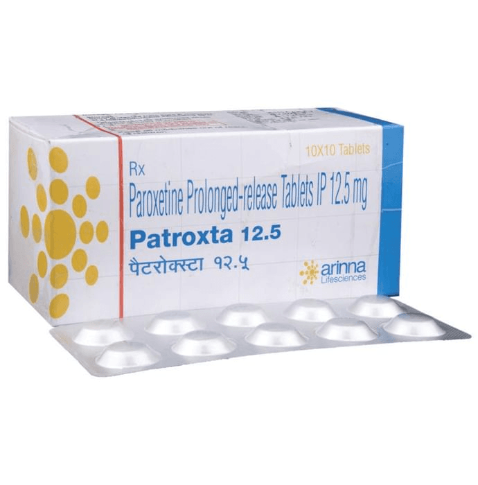 Patroxta 12.5 Tablet PR – Paroxetine (12.5mg) 12.5 mg by Arinna Lifescience Pvt Ltd — photo 1 of 5