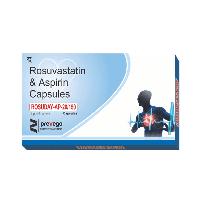 Rosuday-AP 20/150 Capsule – Rosuvastatin (20mg) 150 mg by Prevego Healthcare & Research Private Limited