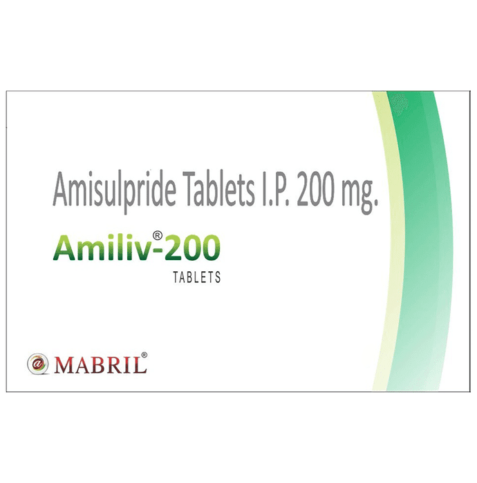 Amiliv 200 Tablet – Amisulpride (200mg) 200 mg by Mabril Healthcare Pvt Ltd — photo 1 of 4