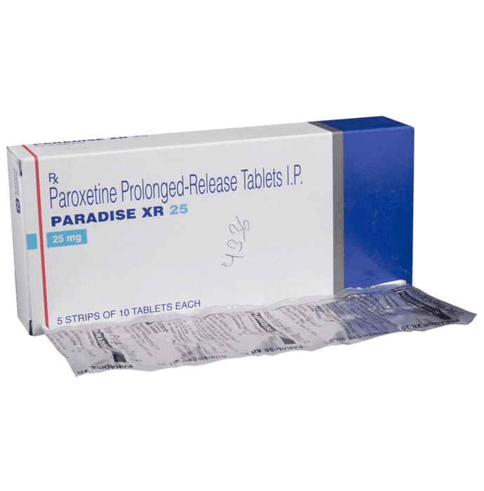 Paradise XR 25 Tablet – Paroxetine (25mg) 25 mg by Torrent Pharmaceuticals Ltd — photo 1 of 5