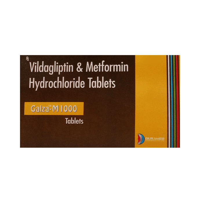 Galza-M 1000 Tablet – Metformin (1000mg) 1000 mg by Duramed Lifesciences Private Limited — photo 1 of 2