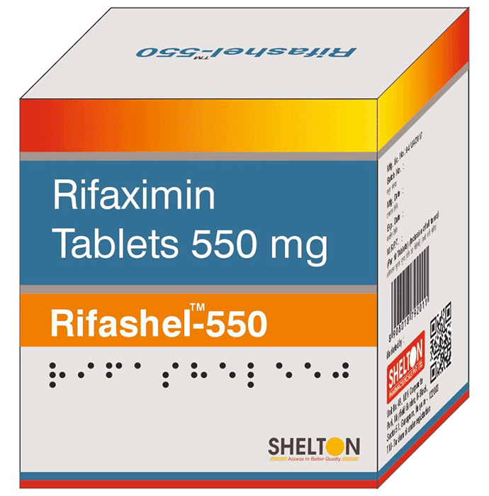 Rifashel 550 Tablet – Rifaximin (550mg) 550 mg by Shelton Pharmaceuticals Pvt Ltd — photo 1 of 2