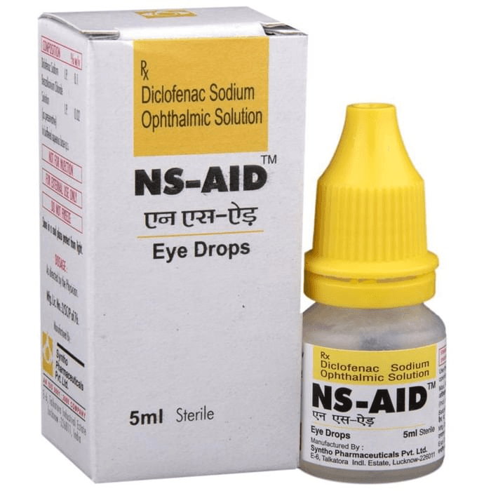 NS-Aid Eye Drop – Diclofenac (0.1% w/v) by Syntho Pharmaceuticals Pvt Ltd — photo 1 of 5