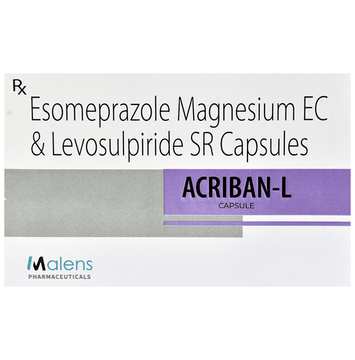 Acriban-L Capsule SR – Levosulpiride (75mg) by Malens Pharmaceuticals Private Limited — photo 1 of 3