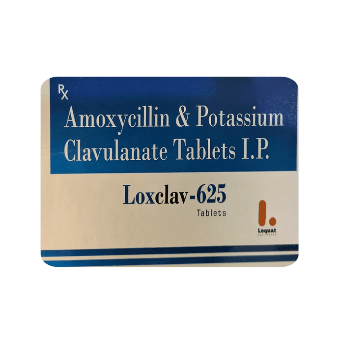 Loxclav 625 Tablet – Amoxycillin (500mg) 625 mg by Loquat Healthcare Ltd — photo 1 of 4