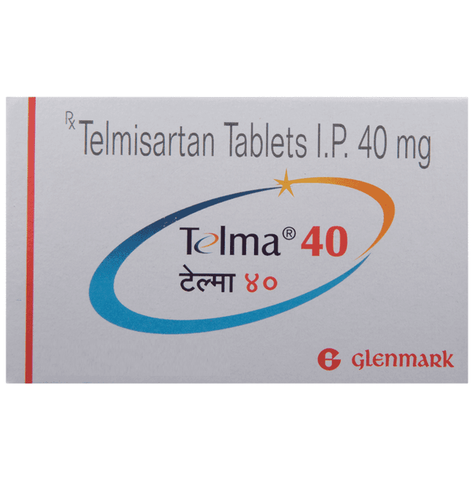 Telma 40 Tablet – Telmisartan (40mg) 40 mg by Glenmark Pharmaceuticals Ltd — photo 1 of 2