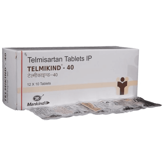 Telmikind 40 Tablet – Telmisartan (40mg) 40 mg by Mankind Pharma Ltd — photo 1 of 4