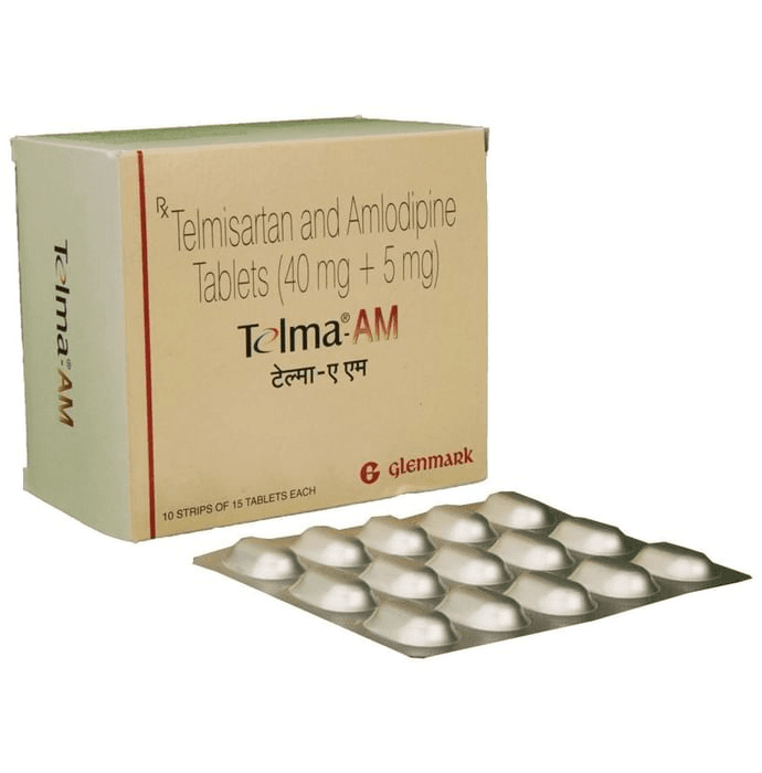 Telma-AM Tablet – Telmisartan (40mg) by Glenmark Pharmaceuticals Ltd — photo 1 of 4