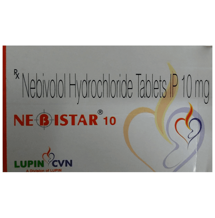 Nebistar 10 Tablet – Nebivolol (10mg) 10 mg by Lupin Ltd — photo 1 of 4