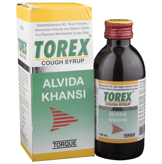 Torex Cough Syrup – Diphenhydramine (12.5mg/5ml) by Torque Pharmaceuticals Pvt Ltd — photo 1 of 5