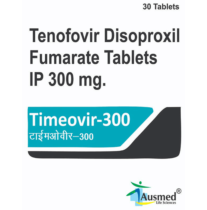 Timeovir 300 Tablet – Tenofovir disoproxil fumarate (300mg) 300 mg by Care Formulation Labs Pvt Ltd — photo 1 of 4