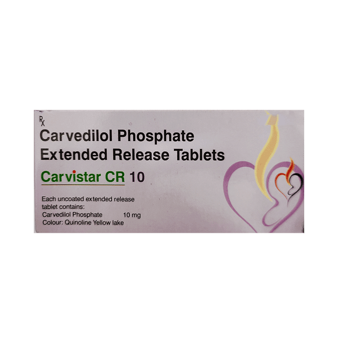 Carvistar CR 10mg Tablet – Carvedilol (10mg) 10 mg by Lupin Ltd — photo 1 of 5