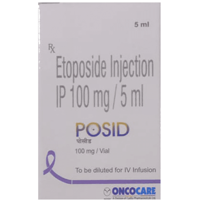 Posid 100mg Injection – Etoposide (100mg) 100 mg by Cadila Pharmaceuticals Ltd — photo 1 of 3