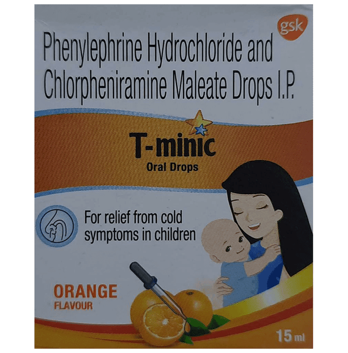 T-Minic Oral Drops Orange – Chlorpheniramine Maleate (2mg/ml) by Glaxo SmithKline Pharmaceuticals Ltd — photo 1 of 5