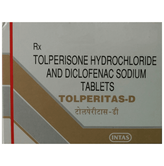 Tolperitas-D Tablet – Tolperisone (150mg) by Intas Pharmaceuticals Ltd — photo 1 of 4