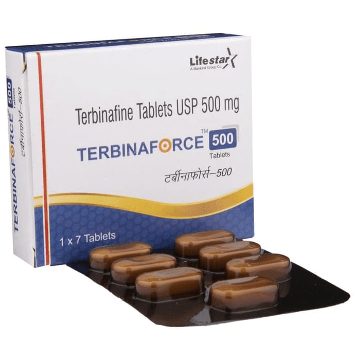 Terbinaforce 500 Tablet – Terbinafine (500mg) 500 mg by Mankind Pharma Ltd — photo 1 of 6