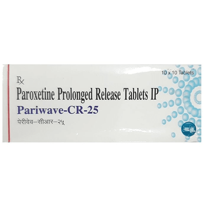 Pariwave-CR 25 Tablet – Paroxetine (25mg) 25 mg by Brainwave Healthcare Pvt Ltd — photo 1 of 2