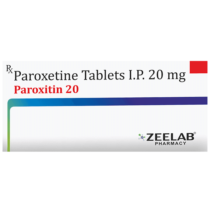 Paroxitin 20 Tablet – Paroxetine (20mg) 20 mg by Zeelab Pharmacy Pvt Ltd