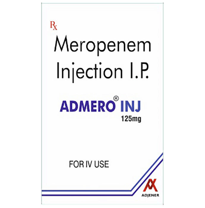 Admero 125mg Injection – Meropenem (125mg) 125 mg by Adjener Pharmaceuticals Pvt Ltd — photo 1 of 2