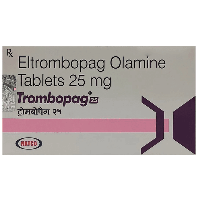 Trombopag 25 Tablet – Eltrombopag (25mg) 25 mg by Natco Pharma Ltd — photo 1 of 3