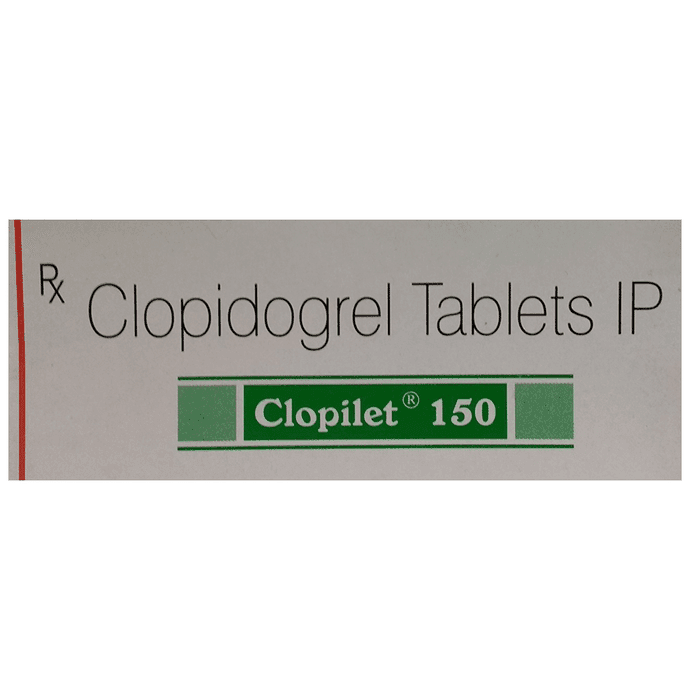 Clopilet 150 Tablet – Clopidogrel (150mg) 150 mg by Sun Pharmaceutical Industries Ltd — photo 1 of 3