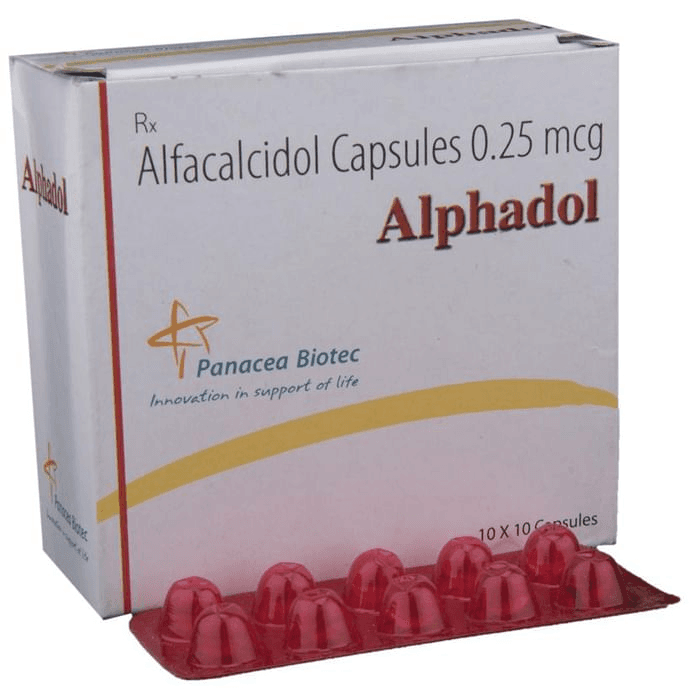 Alphadol 0.25mcg Capsule – Alfacalcidol (0.25mcg) 0.25 mcg by Panacea Biotec Pharma Ltd — photo 1 of 5