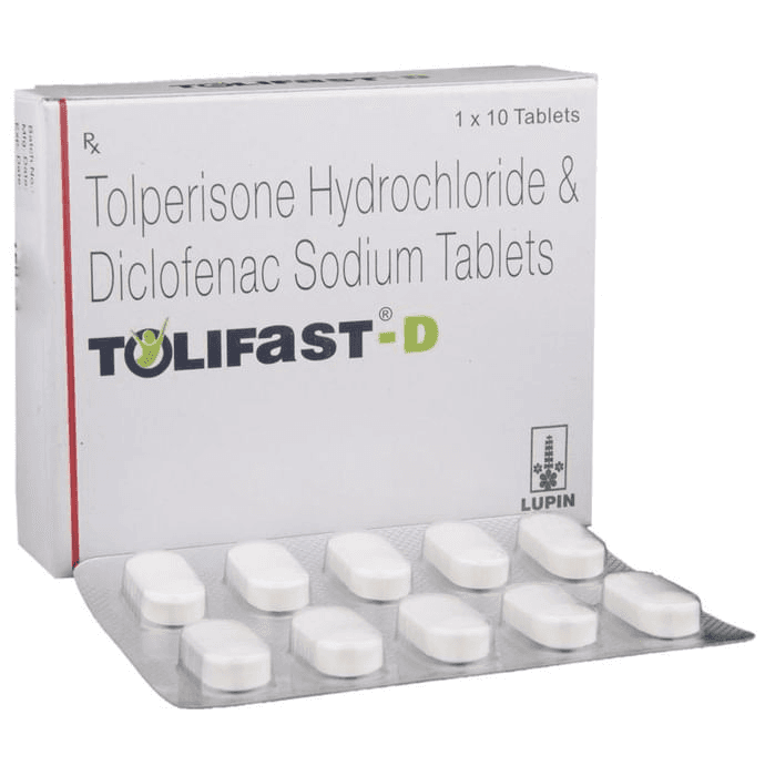 Tolifast D Tablet – Tolperisone (150mg) by Lupin Ltd — photo 1 of 6