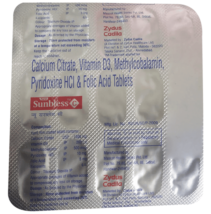 New Sunbless C Tablet – 25bfa8c4-68aa-490c-b92f-be6981b61e4d by Zydus Cadila — photo 1 of 2