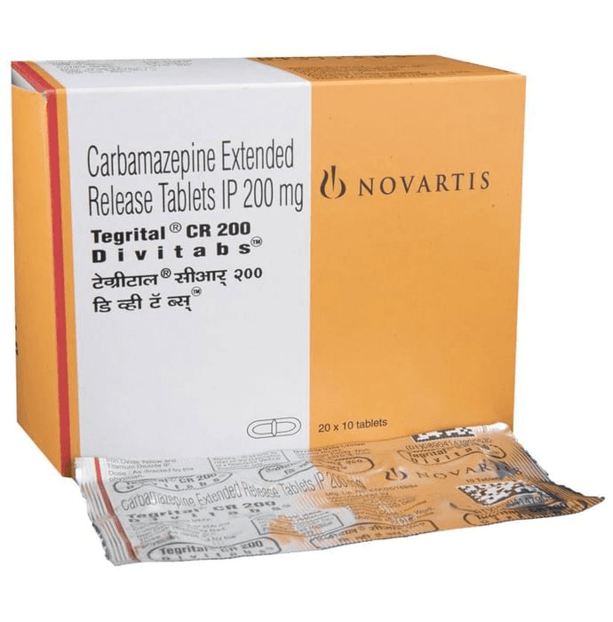 Tegrital CR 200 Divitabs – Carbamazepine (200mg) 200 mg by Novartis India Ltd — photo 1 of 5